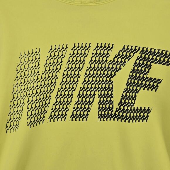 Nike Hoodie Mens Large Yellow Therma-Fit Pullover Sweatshirt Athletic 576894-700 - Picture 2 of 12